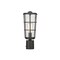 Z-Lite Helix 1 Light Outdoor Post Mount Fixture, Black And Clear Seedy 591PHM-BK - alternate 1